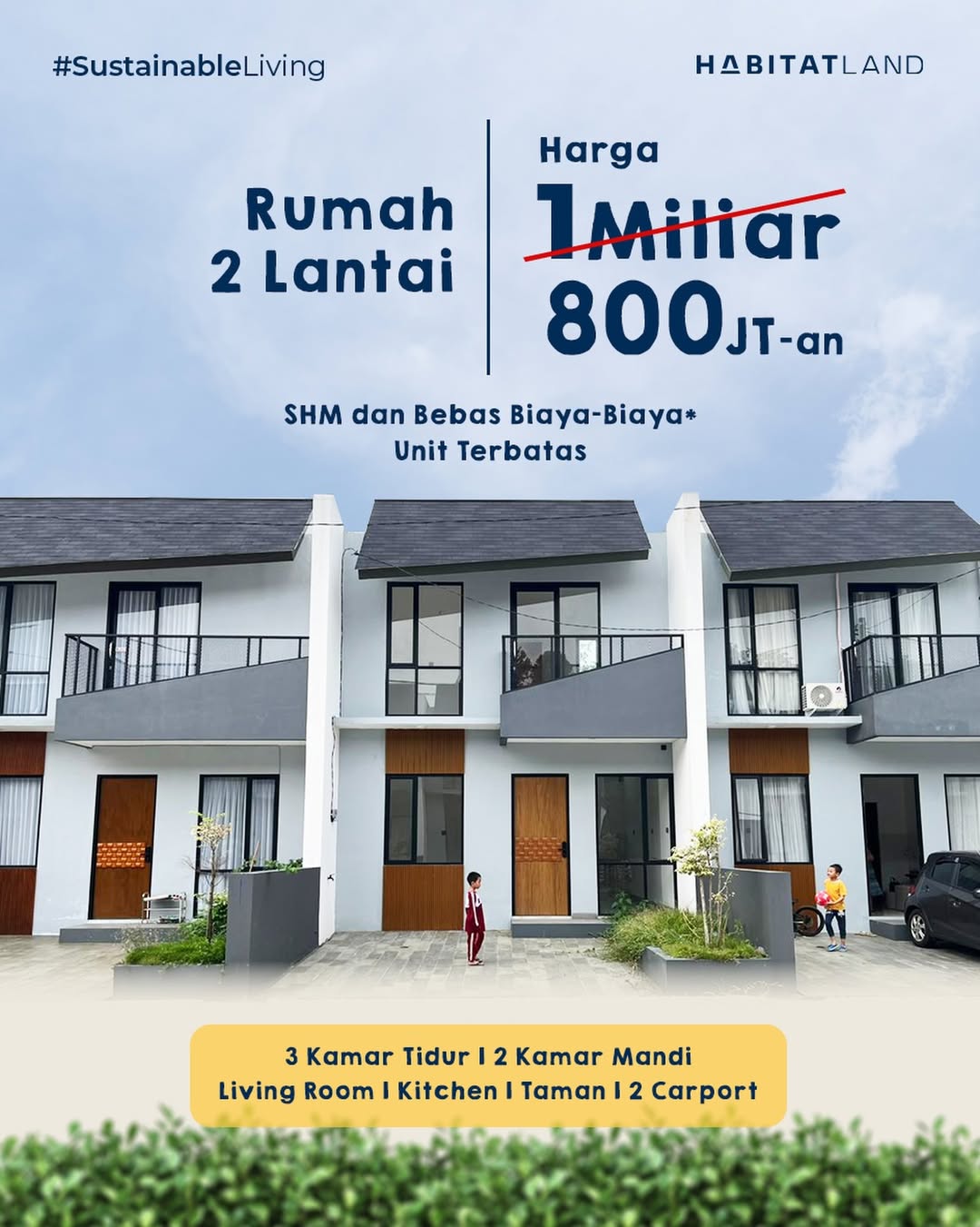 rumah 2 lantai dekat stasiun Bogor